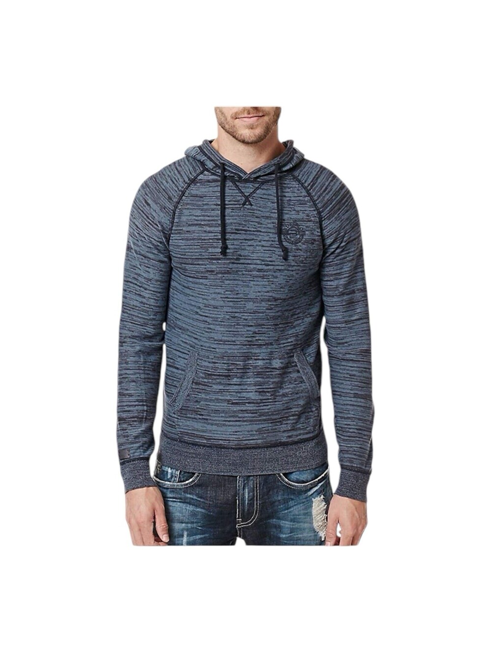 Buffalo David Bitton Watext Long Sleeve Hooded Top Sweater, Agate, Men's XXL